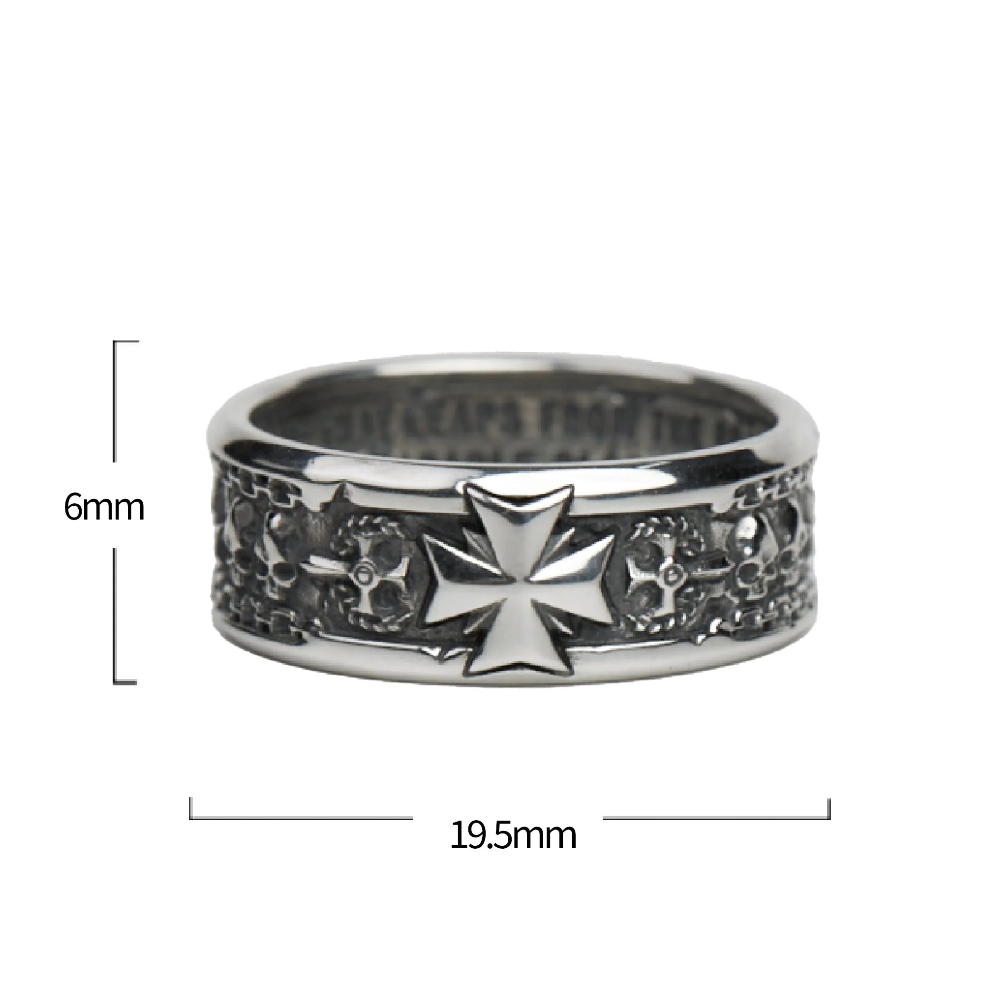 Black Templar Warhammer Ring of Crusader Vows Silver Empire Champion Ring Starforged